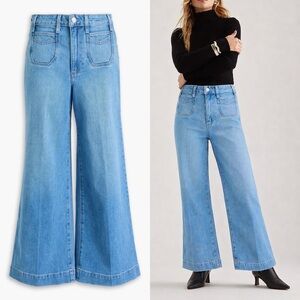 Paige Harper Ankle Wide Leg High Rise Jeans
